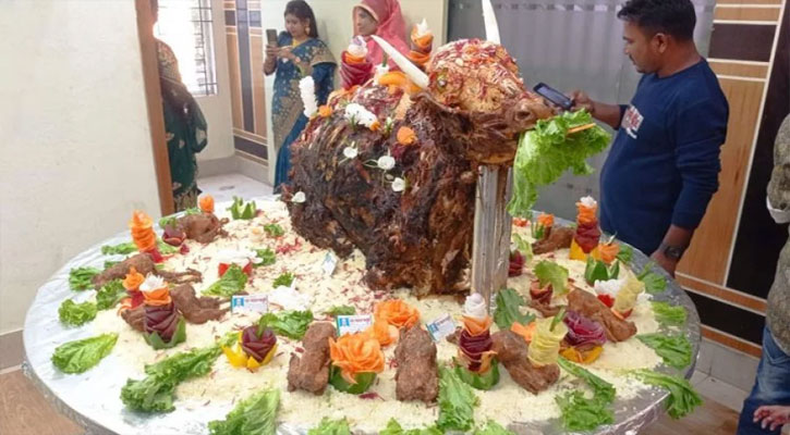 নতুন জামাইয়ের জন্য আস্ত গরুর সাগরনা